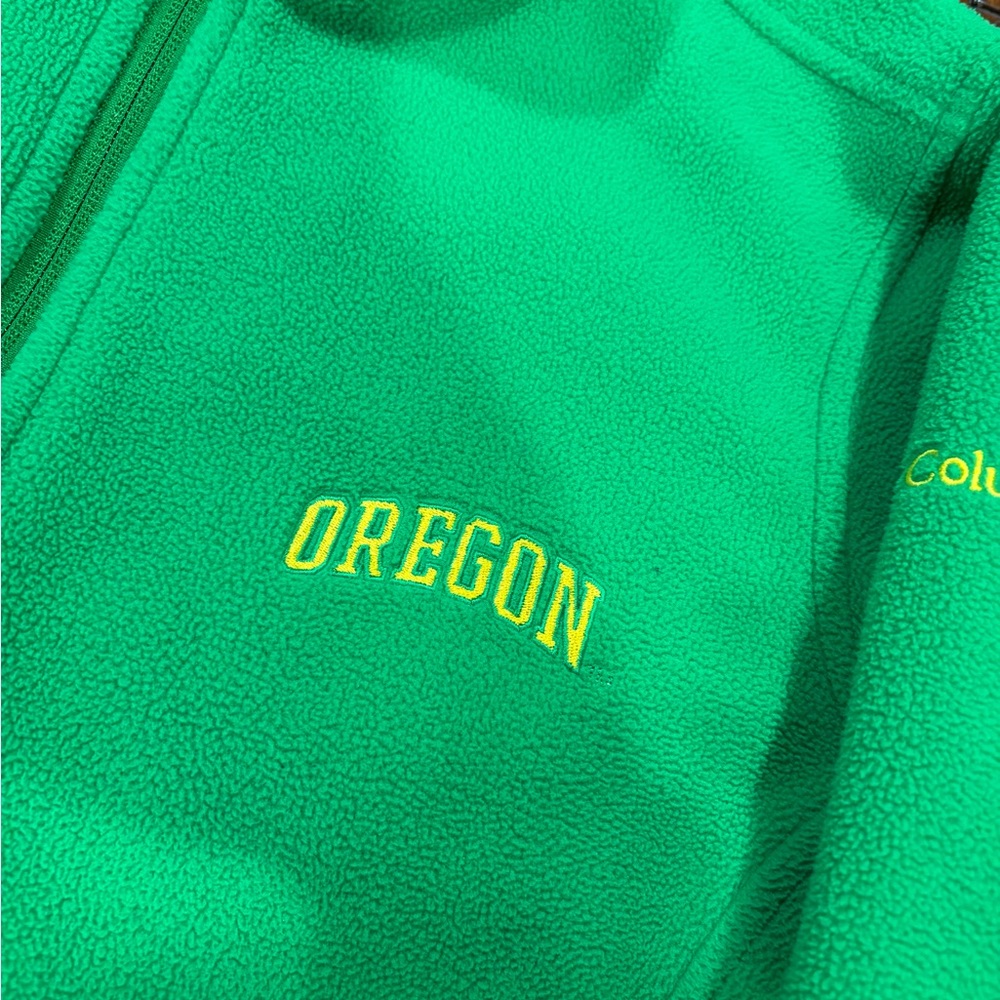 Green Oregon Ducks Fleece Jacket - Picture 2 of 7